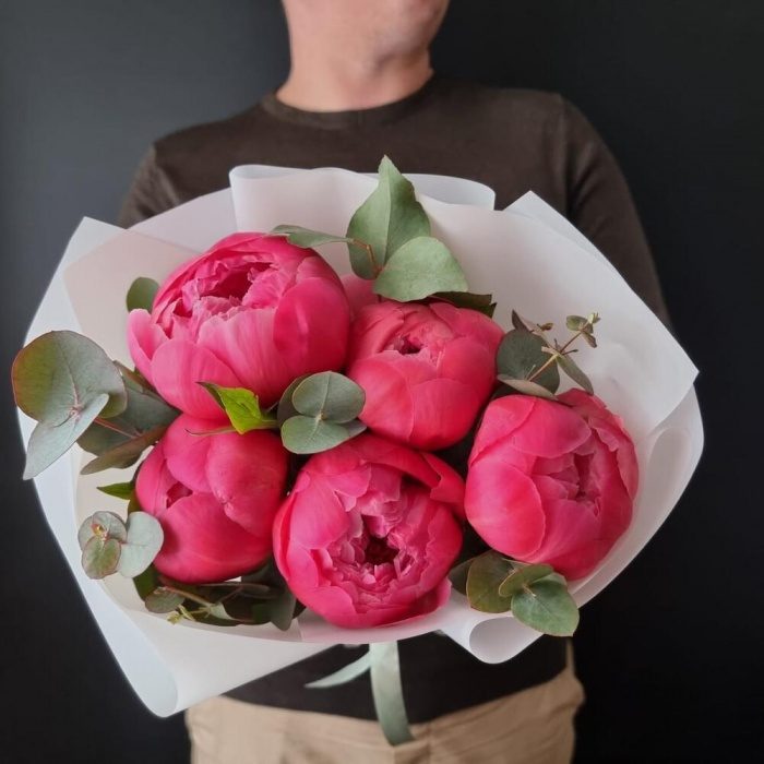 Букет из 5 пионов, фото 3